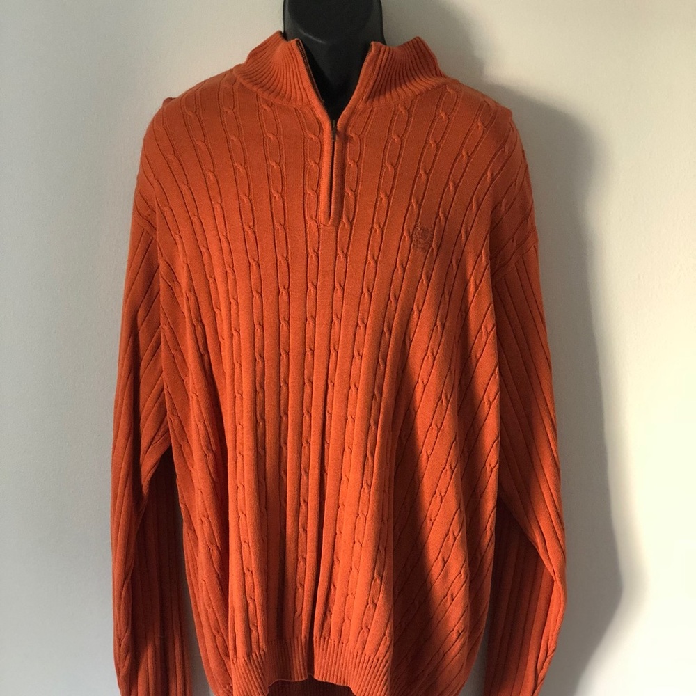 Brand new Mens IZOD Cable Knit 1/2 Zip Sweater XL